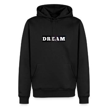DREAM 5 - Sweat à capuche Premium bio Homme - noir - Devant - Nico (187cm)