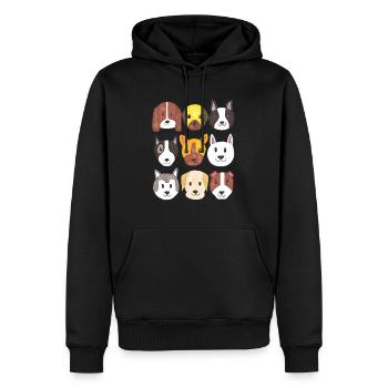 Hunde - Männer Premium Bio Hoodie - Schwarz - Vorne - Nico (187cm)