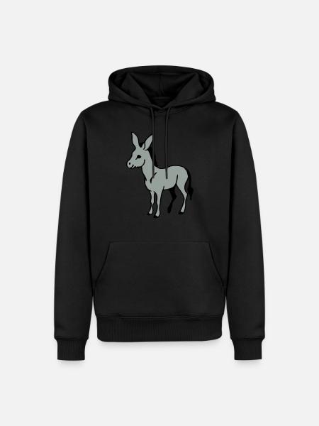 Grautier - Männer Premium Bio Hoodie - Schwarz