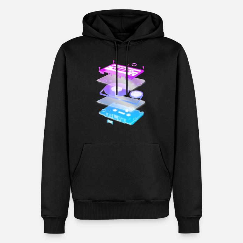 Cassette explosion - Sweat à capuche Premium bio Homme - noir