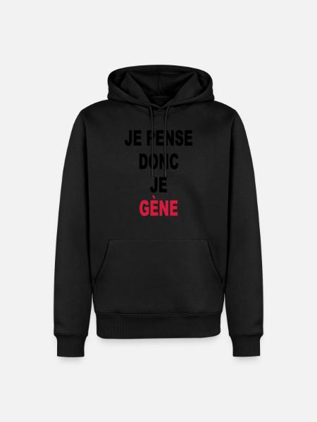 Daher denke ich, ich GENE - Männer Premium Bio Hoodie - Schwarz