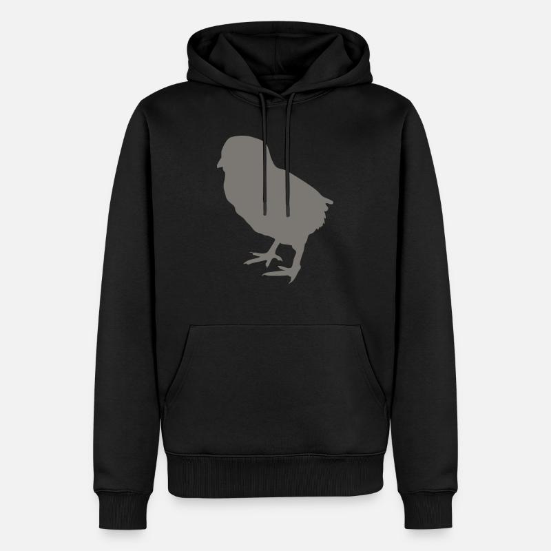 poussin - Sweat à capuche Premium bio Homme - noir