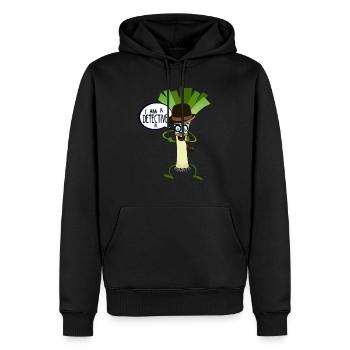 Zitat Humor Lauch Detektiv Pfeife hat mich - Männer Premium Bio Hoodie - Schwarz - Vorne - Nico (187cm)