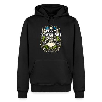 Apres Ski T Shirt Team Apres Ski - Männer Premium Bio Hoodie - Schwarz - Vorne - Nico (187cm)