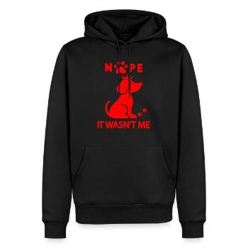 Chien chien - Sweat à capuche Premium bio Homme - noir - Devant - Nico (187cm)