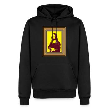 mona Lisa Pop Art - Männer Premium Bio Hoodie - Schwarz - Vorne - Nico (187cm)