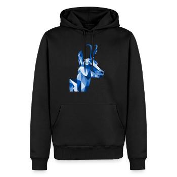 Gams Chamois Graphic - Men’s Premium Organic Hoodie - black - Front - Nico (187cm)