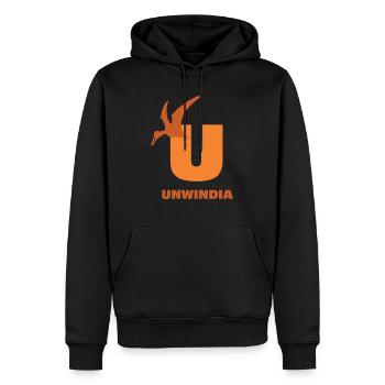 Dino Dinosaur Alphabet Name Letter U - Men’s Premium Organic Hoodie - black - Front - Nico (187cm)