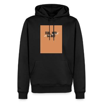 Egal wer du bist - Männer Premium Bio Hoodie - Schwarz - Vorne - Nico (187cm)