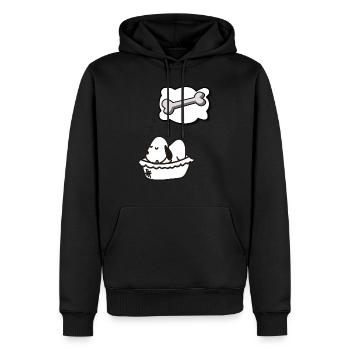 Dreamy little dog - Men’s Premium Organic Hoodie - black - Front - Nico (187cm)