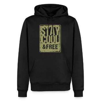 Restez au frais 1 - Sweat à capuche Premium bio Homme - noir - Devant - Nico (187cm)