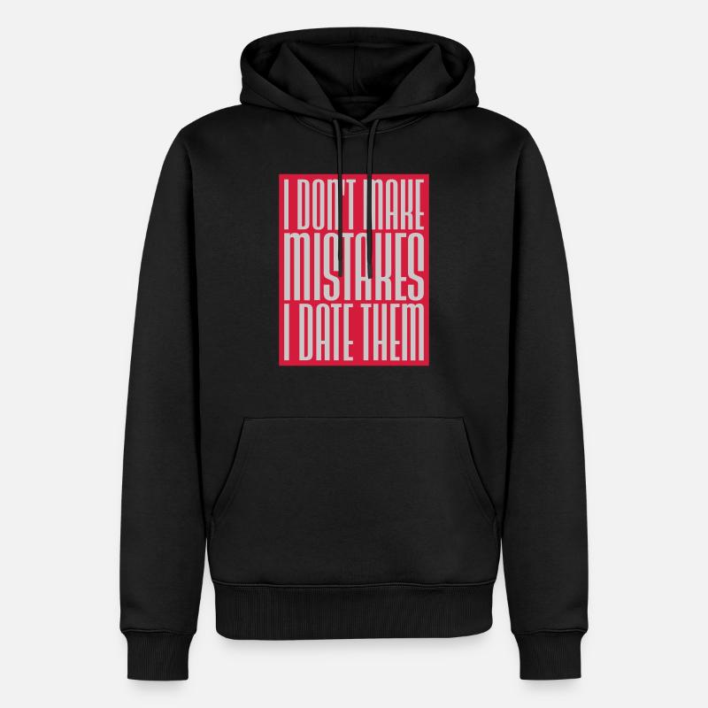 Date Erreurs Citation Logo - Sweat à capuche Premium bio Homme - noir