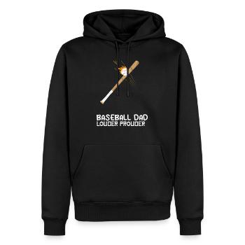 Softball Baseball Papa lauter stolzer Fan Ballers - Männer Premium Bio Hoodie - Schwarz - Vorne - Nico (187cm)