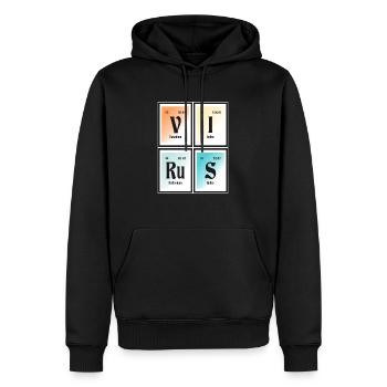 Virus - Tableau périodique des éléments - Sweat à capuche Premium bio Homme - noir - Devant - Nico (187cm)