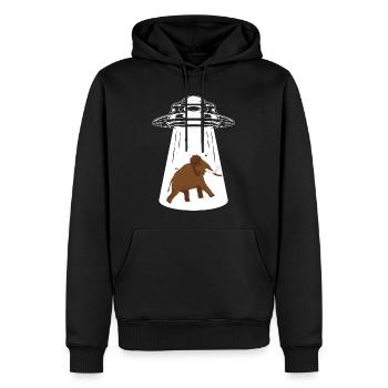 Mammut Alien Mammut Tier Wollig - Männer Premium Bio Hoodie - Schwarz - Vorne - Nico (187cm)