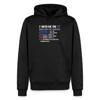 IT-Spezialist Geschenk Witz Graphic T-Shirt - Männer Premium Bio Hoodie - Schwarz - Vorne - Nico (187cm)