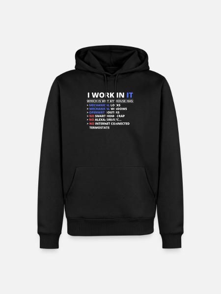 IT Specialist cadeaugrap Grafisch T-Shirt - Mannen Premium Bio hoodie - zwart