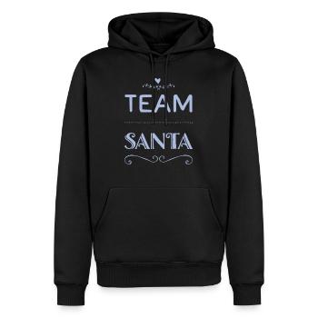 TEAM SANTA +++ Merry Christmas, X-Mas, Weihnachten - Männer Premium Bio Hoodie - Schwarz - Vorne - Nico (187cm)