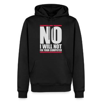 Ne pas réparer votre ordinateur - Sweat à capuche Premium bio Homme - noir - Devant - Nico (187cm)