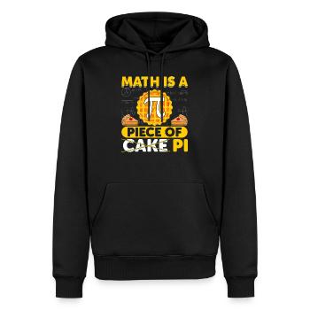 Lustiges Mathe-Geschenk Mathe ist ein Stück Kuchen Pi - Männer Premium Bio Hoodie - Schwarz - Vorne - Nico (187cm)
