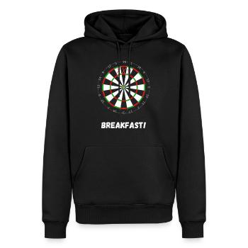 Dart Dartscheibe - Männer Premium Bio Hoodie - Schwarz - Vorne - Nico (187cm)
