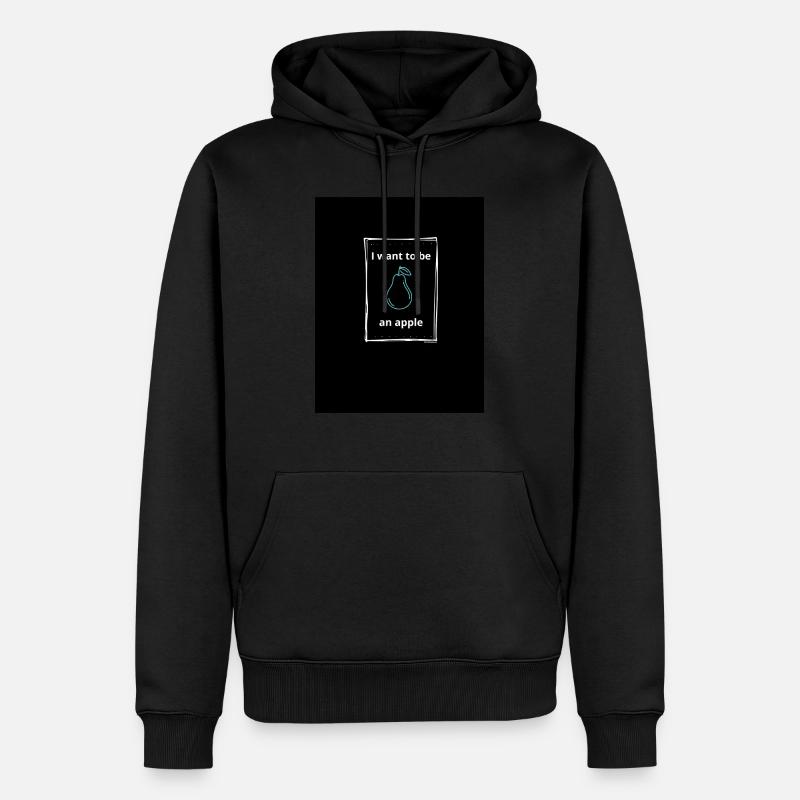 Ich möchte ein Apfel sein - Männer Premium Bio Hoodie - Schwarz
