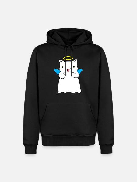 Mischievous angel - Men’s Premium Organic Hoodie - black