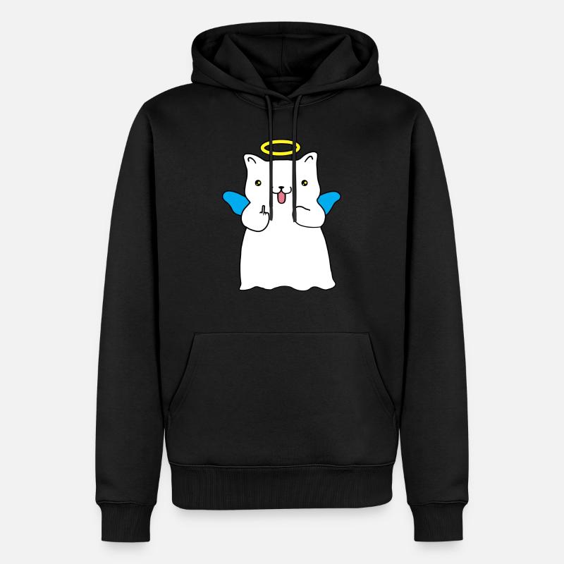 Schelmischer Engel - Männer Premium Bio Hoodie - Schwarz