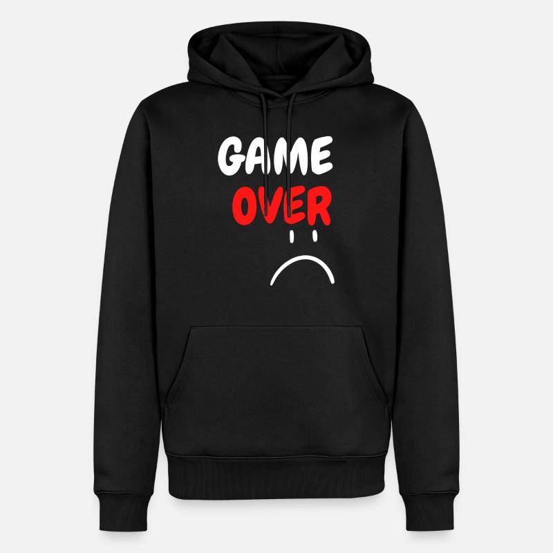 Game Over - Männer Premium Bio Hoodie - Schwarz