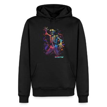 Squelette de Ravin - Sweat à capuche Premium bio Homme - noir - Devant - Nico (187cm)