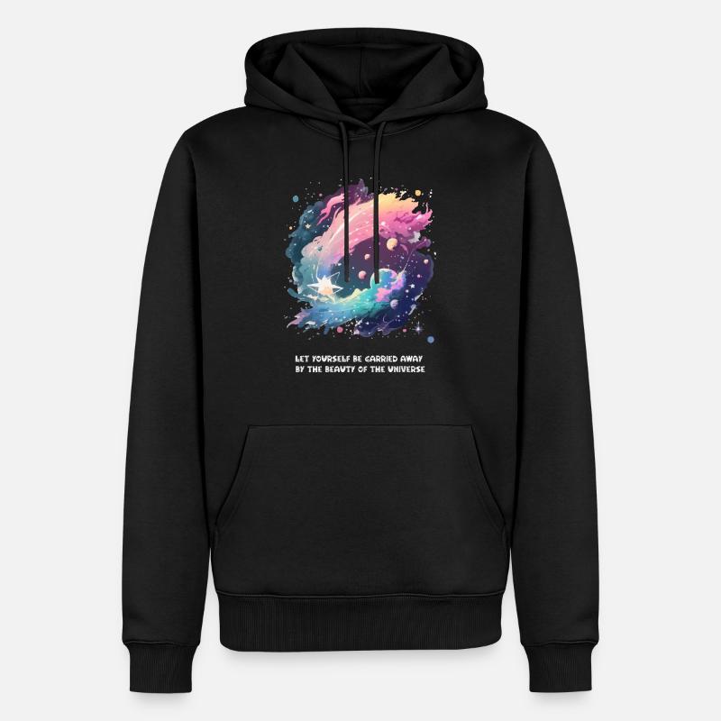 La beauté de l'univers - Sweat à capuche Premium bio Homme - noir