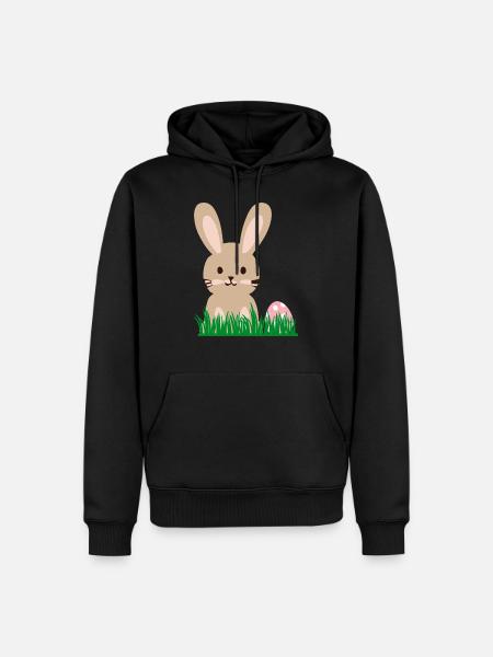 Hare - Men’s Premium Organic Hoodie - black