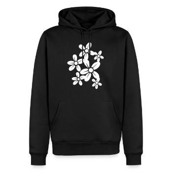 Flower Flower Plant - Sweat à capuche Premium bio Homme - noir - Devant - Nico (187cm)