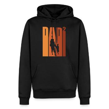 Papa Geschenk Vater Geschenkidee - Männer Premium Bio Hoodie - Schwarz - Vorne - Nico (187cm)