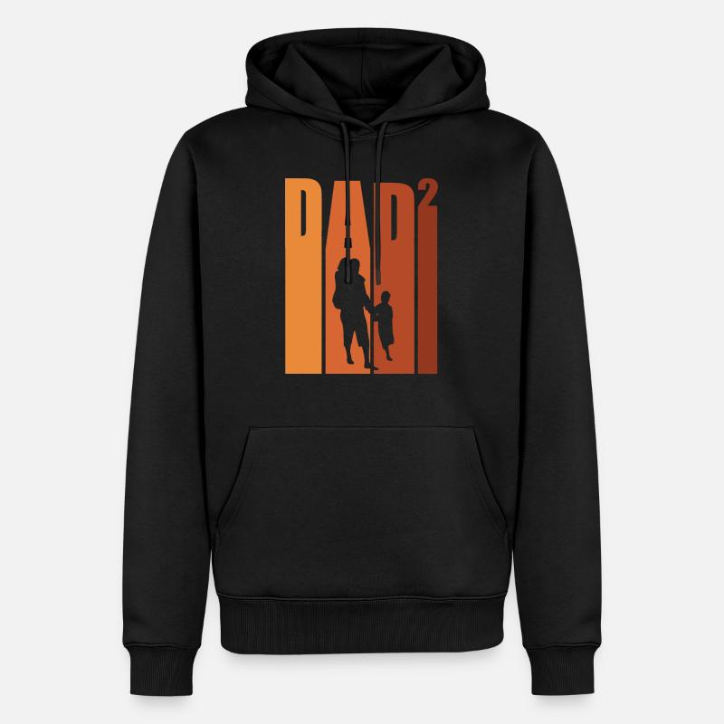 Papa Geschenk Vater Geschenkidee - Männer Premium Bio Hoodie - Schwarz