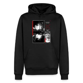 Space-themed design - Men’s Premium Organic Hoodie - black - Front - Nico (187cm)