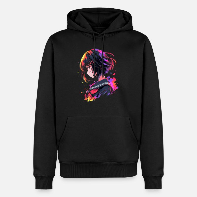 Jina - Männer Premium Bio Hoodie - Schwarz