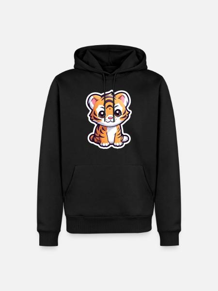 Bébé animal - Sweat à capuche Premium bio Homme - noir