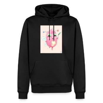 Cartoon - Sweat à capuche Premium bio Homme - noir - Devant - Nico (187cm)