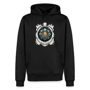 MANDALA VINTAGE COSMIC - Sweat à capuche Premium bio Homme - noir - Devant - Nico (187cm)