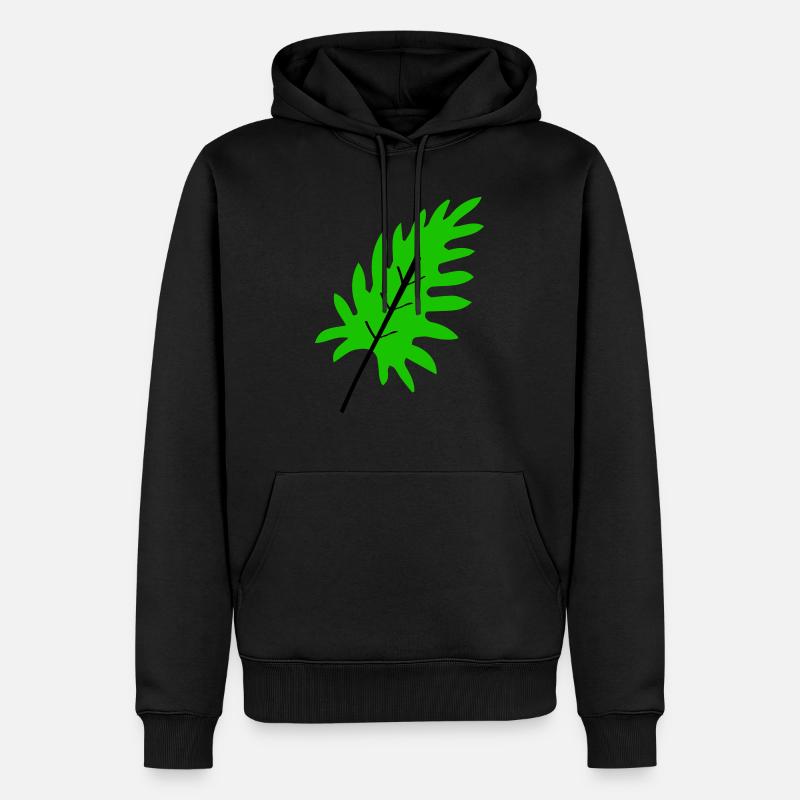 blatt 2 - Männer Premium Bio Hoodie - Schwarz