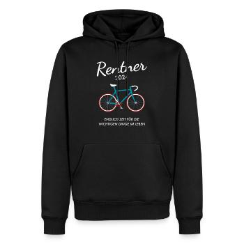 Rentner 2024 Fahrrad Radsport Rad Pensionär Spruch - Männer Premium Bio Hoodie - Schwarz - Vorne - Nico (187cm)