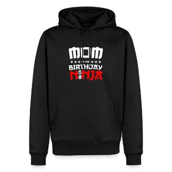 Maman du thème de la fête d’anniversaire Ninja - Sweat à capuche Premium bio Homme - noir - Devant - Nico (187cm)