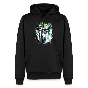 Fashion Cute Retro Style Trendy 90s Funny Vogue - Men’s Premium Organic Hoodie - black - Front - Nico (187cm)