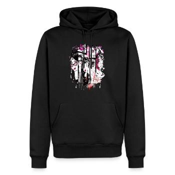 Fashion Cute Retro Style Trendy 90s Funny Vogue - Men’s Premium Organic Hoodie - black - Front - Nico (187cm)