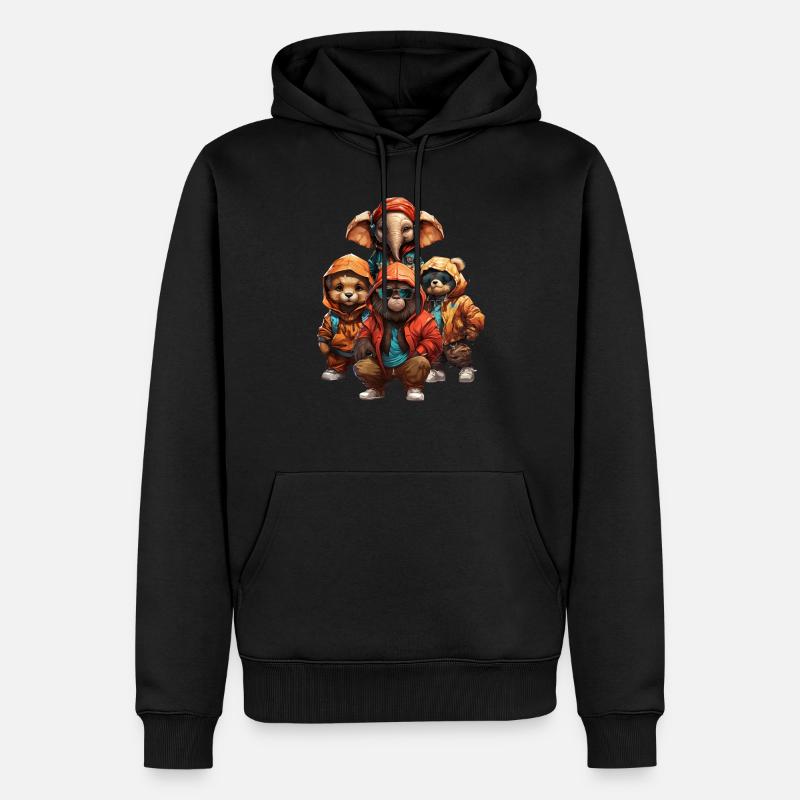Fête Hip-Hop Sauvage - Sweat à capuche Premium bio Homme - noir
