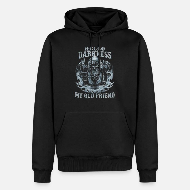 23F 0302 bk - Männer Premium Bio Hoodie - Schwarz