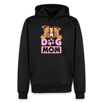 Chien Border Collie MOM - Sweat à capuche Premium bio Homme - noir - Devant - Nico (187cm)