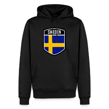 Suède Suède Scandinavie Pays nordiques Viking Europe - Sweat à capuche Premium bio Homme - noir - Devant - Nico (187cm)