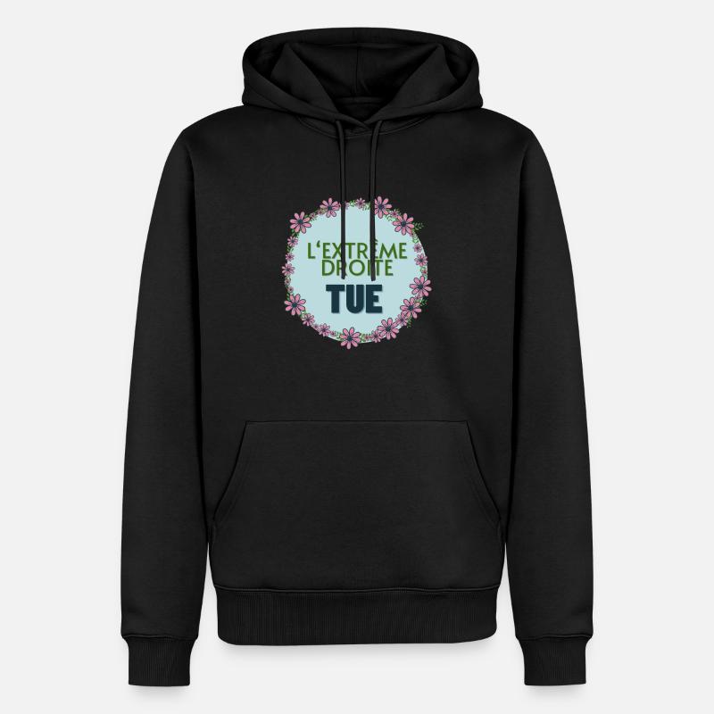 Die extreme Rechte tötet - Männer Premium Bio Hoodie - Schwarz